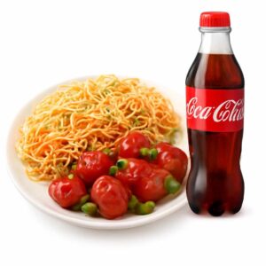 EGG CHOWMIN/CHILLY CHICKEN (4Pcs) + COKE 300ML