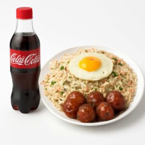 EGG CHICKEN RICE/CHICKEN MANCHURIAN (4Pcs) + COKE 300ML