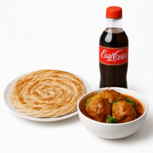 LACCHA PARATHA (2Pcs) /CHECKEN KADAI (2Pcs) + COKE 300ML