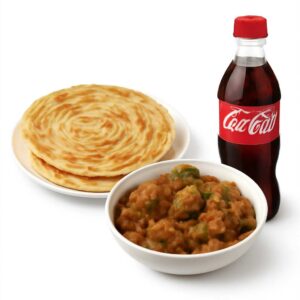 LACCHA PARATHA (2Pcs)/MUTTON KADAI (2Pcs) + COKE 300ML